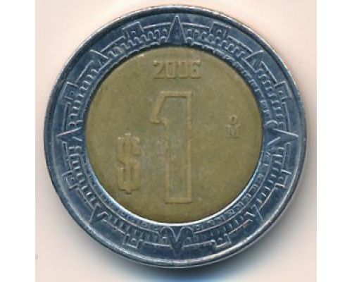 1 новый песо 2006 год Мексика
