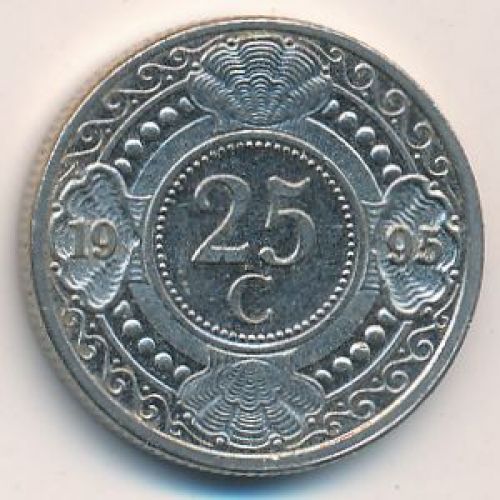 25 центов 1996 года Антильские Острова