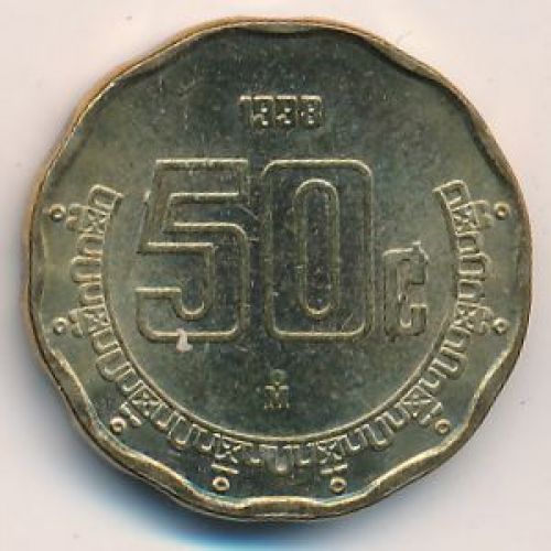 50 сентаво 1998 год Мексика