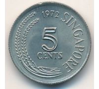 5 центов 1972 год Сингапур