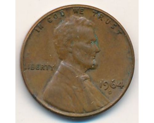 1 цент 1964 год D США