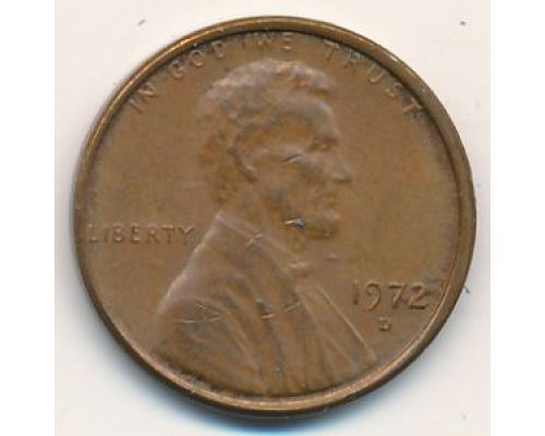 1 цент 1972 год D США