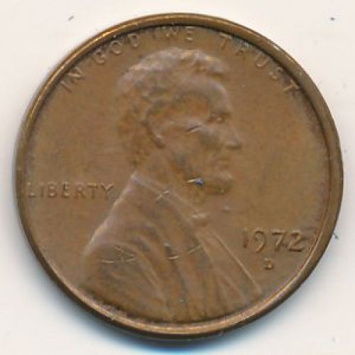 1 цент 1972 год D США