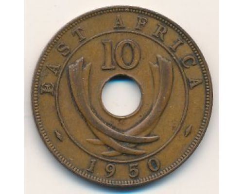 10 центов 1950 год Восточная Африка
