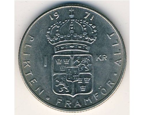1 крона 1971 год Швеция
