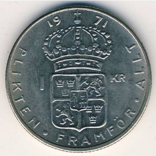 1 крона 1971 год Швеция