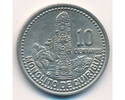 10 сентаво 1990 год Гватемала