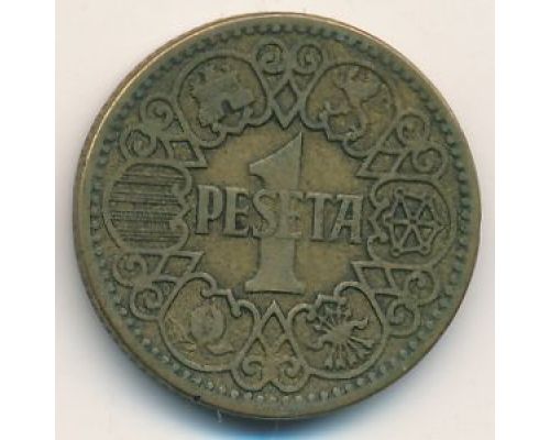 1 песета 1944 год Испания
