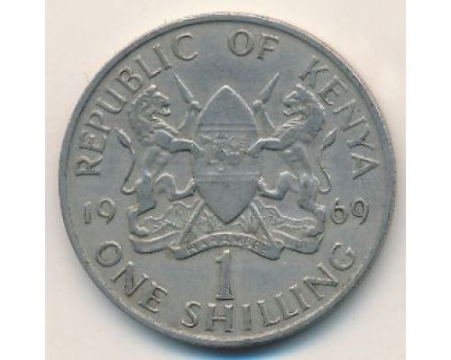 1 шиллинг 1969 год Кения Джомо Кениата
