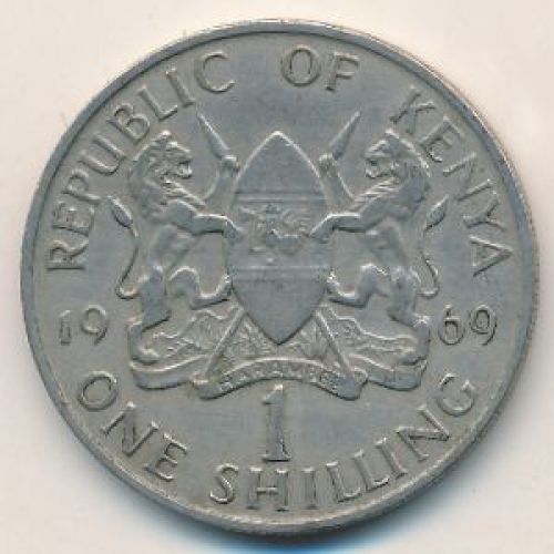 1 шиллинг 1969 год Кения Джомо Кениата