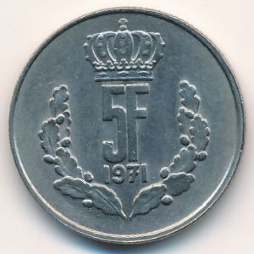 5 франков 1971 год Люксембург