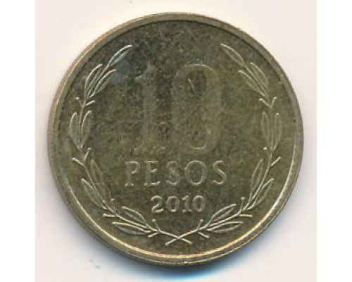 10 песо 2010 год Чили