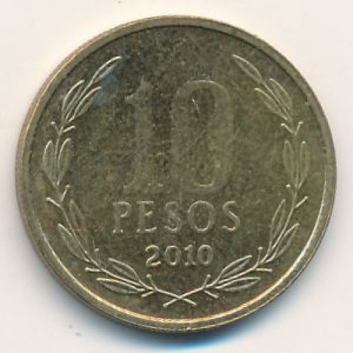 10 песо 2010 год Чили