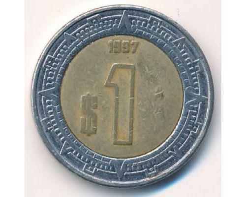 1 новый песо 1997 год Мексика