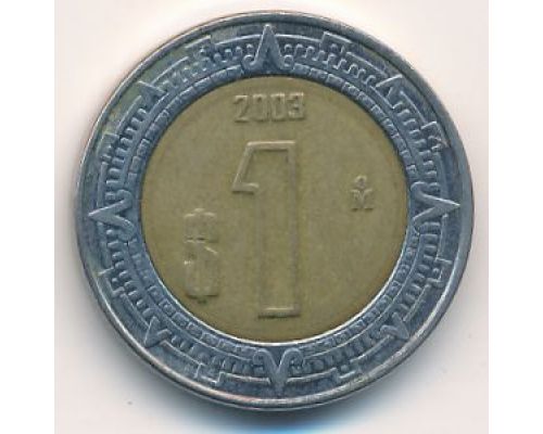 1 новый песо 2003 год Мексика