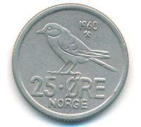 25 эре 1960 год Норвегия