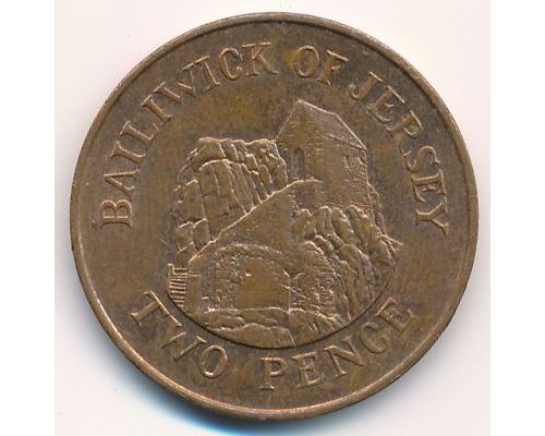 2 пенса 1987 год Великобритания Джерси