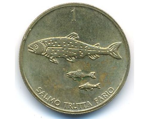 1 толар 1996 год Словения Кумжа