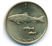 1 толар 1999 год Словения Кумжа