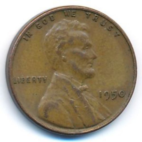 1 цент 1950 год США Пшеничный Цент