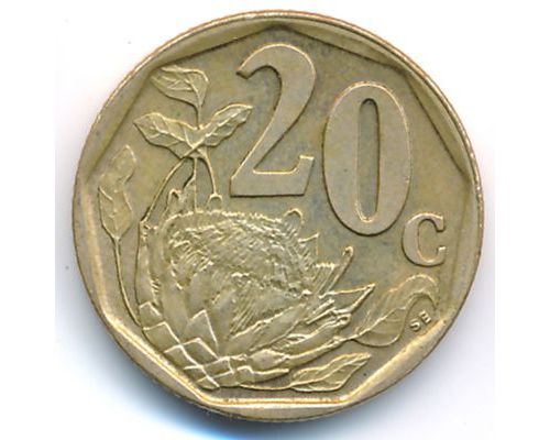 20 центов 1997 год ЮАР