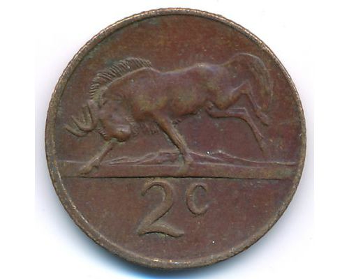 2 цента 1977 год ЮАР 