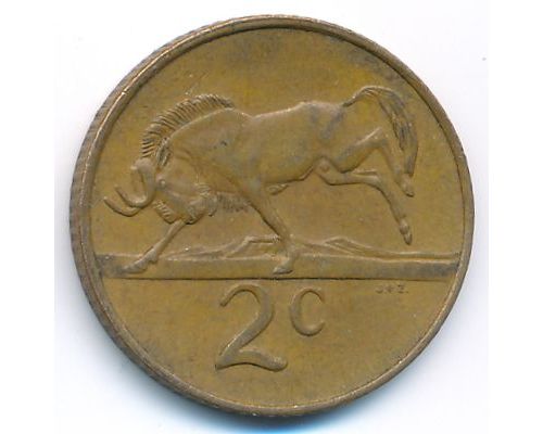 2 цента 1987 год ЮАР 