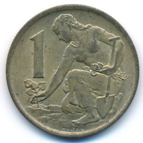 1 крона 1977 год Чехословакия