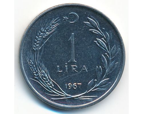 1 лира 1967 год Турция