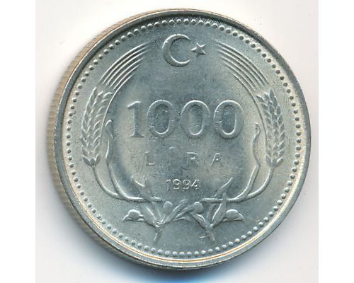 1000 лир 1994 год Турция
