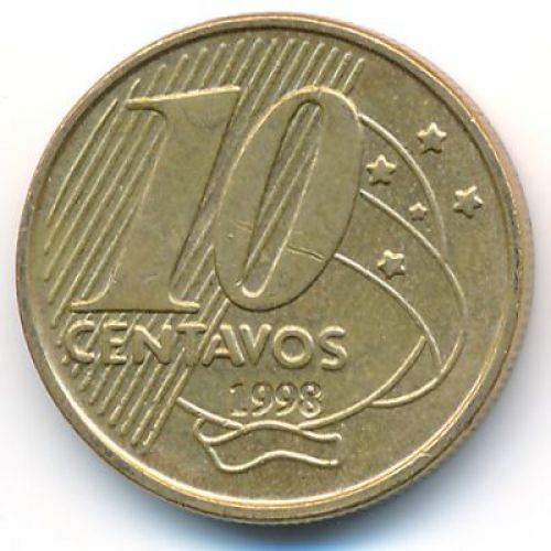 10 сентаво 1998 год Бразилия