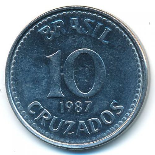10 крузадо 1987 год Бразилия