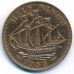 1/2 пенни 1955 год Великобритания Пол пенни, half penny Елизавета II