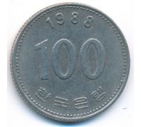 100 вон 1988 год Южная Корея