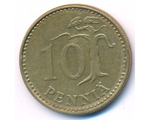 10 пенни 1974 год Финляндия