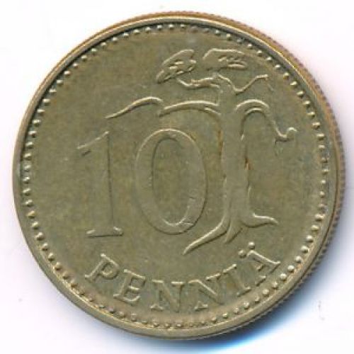 10 пенни 1974 год Финляндия