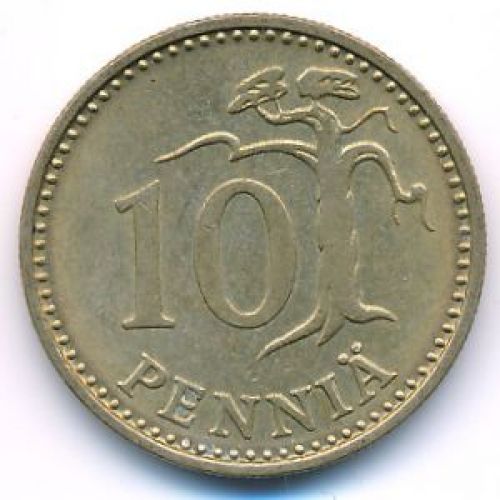 10 пенни 1975 год Финляндия