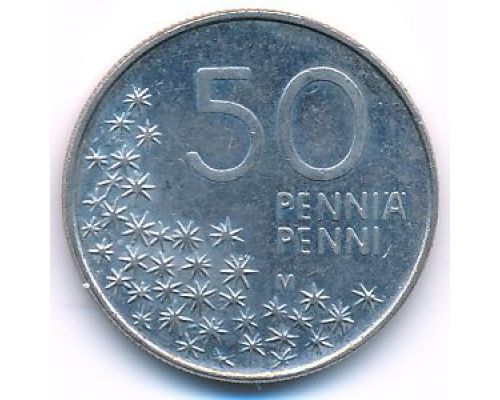 50 пенни 1990 год Финляндия