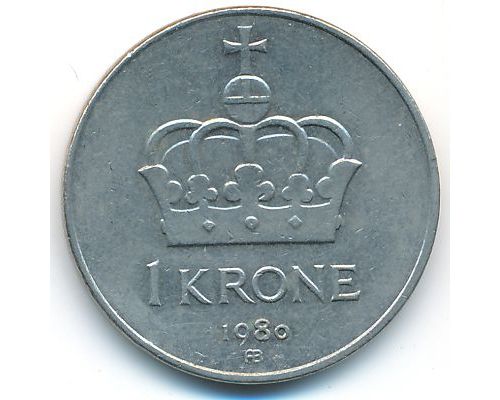 1 крона 1980 год Норвегия