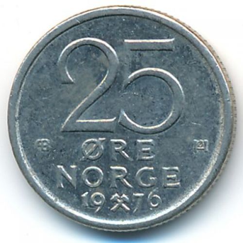 25 эре 1976 год Норвегия