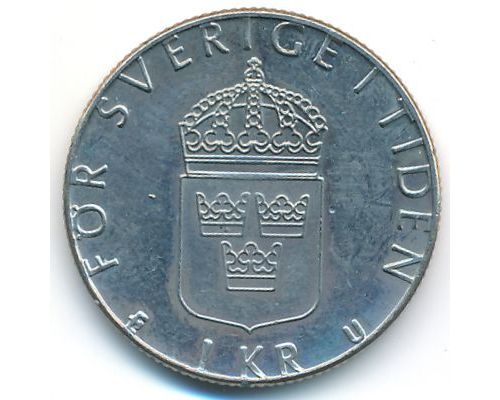 1 крона 1977 год Швеция