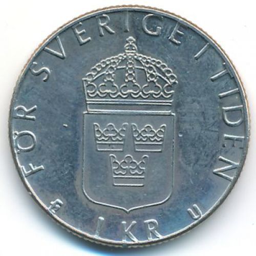 1 крона 1977 год Швеция