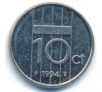 10 центов 1994 года Нидерланды