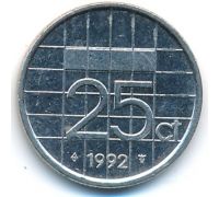 25 центов 1992 год Нидерланды