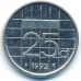 25 центов 1992 год Нидерланды