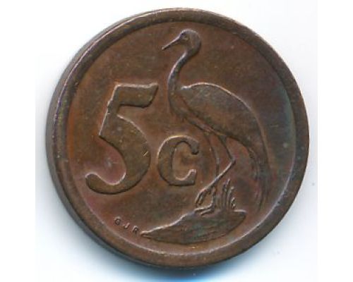 5 центов 1990 год ЮАР