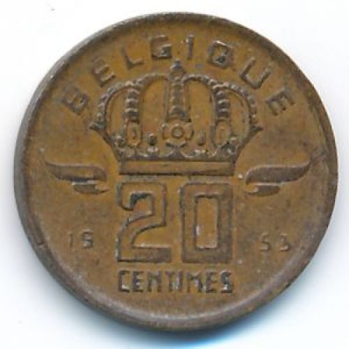 20 сентим 1953 год Бельгия