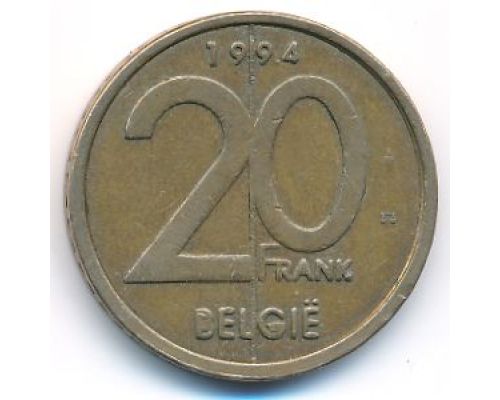 20 франков 1994-96 года Бельгия  BELGIQUE