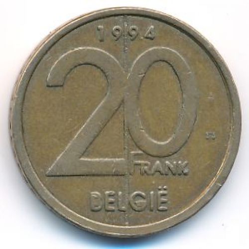 20 франков 1994-96 года Бельгия  BELGIQUE