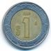 1 новый песо 2001 год Мексика